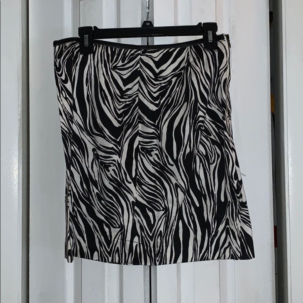 Zebra pencil skirt